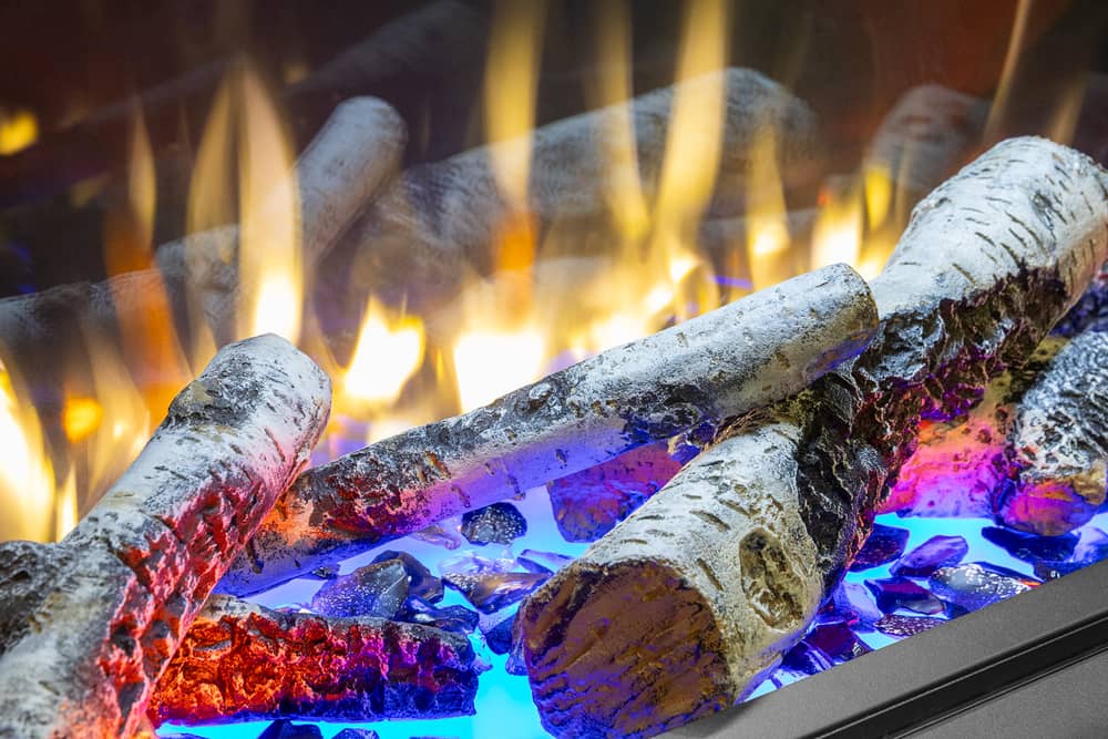Valor GE4 Electric Fireplace Birch Logs