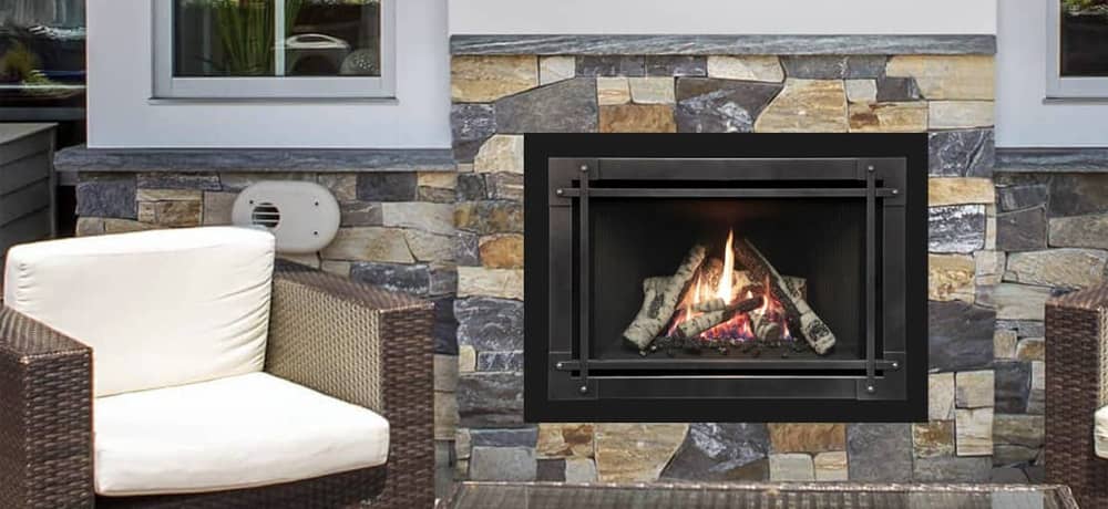 Outdoor Valor gas fireplace inserts